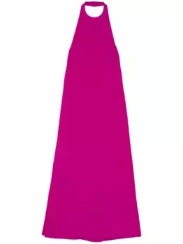 Креповое платье Italian с вырезом халтер Amsale, фиолетовый