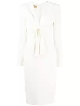 Креповое платье миди Elie Saab, белый