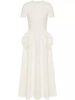 Креповое платье миди Valentino Garavani, белый