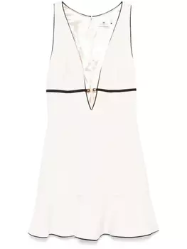 Креповое платье мини Elisabetta Franchi, нейтральный