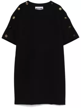 Креповое платье мини Moschino, черный