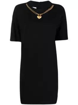 Креповое платье мини Moschino, черный