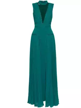 Креповое платье Saiid Kobeisy, зеленый
