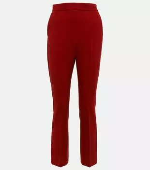 Креповые брюки nepeta из смесовой шерсти Max Mara, красный