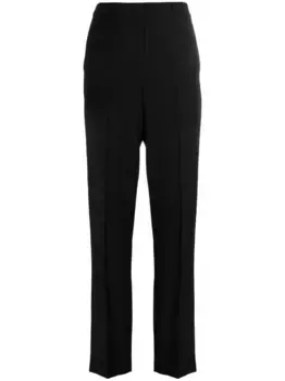 Креповые брюки прямого кроя EMPORIO ARMANI, черный