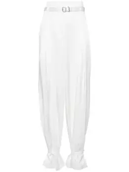 Креповые брюки прямого кроя JIL SANDER, белый