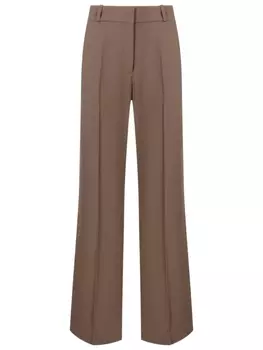 Креповые брюки с завышенной талией MISCI, коричневый