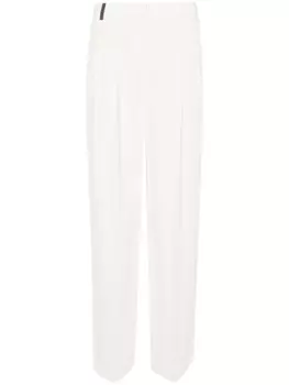 Креповые брюки широкого кроя Peserico, бежевый