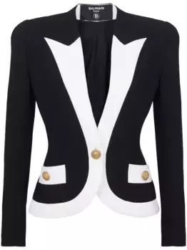 Креповый блейзер BALMAIN, черный