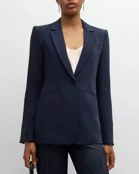 Креповый блейзер Tailorie Karlie Cinq a Sept, цвет Navy