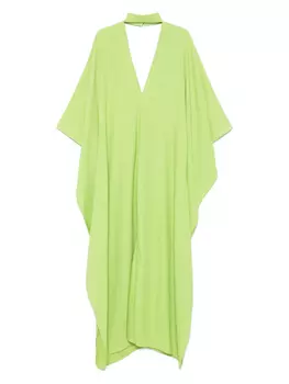 Креповый кафтан Taller Marmo, зеленый