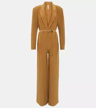 Креповый комбинезон Norma Kamali, коричневый