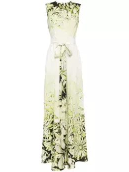 Креповый комбинезон с принтом Saiid Kobeisy, белый