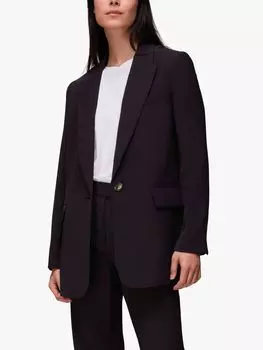 Креповый пиджак-бойфренд Whistles, баклажаны