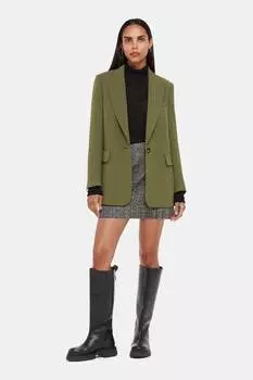 Креповый пиджак-бойфренд Whistles, зеленый