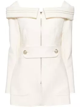 Креповый пиджак Elie Saab, серый