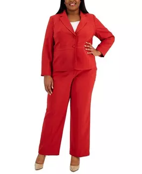 Креповый пиджак с двумя пуговицами больших размеров, брючный костюм Le Suit