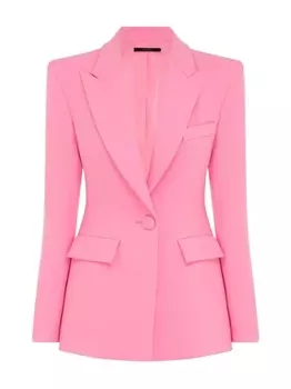 Креповый пиджак с приталенной талией Alex Perry, розовый