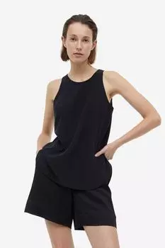 Креповый шелковый топ H&M, черный