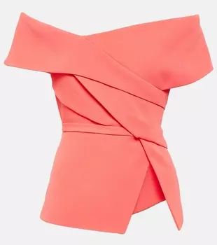 Креповый топ eimear с открытыми плечами Safiyaa, розовый