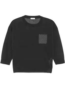 Креповый топ Peserico, серый