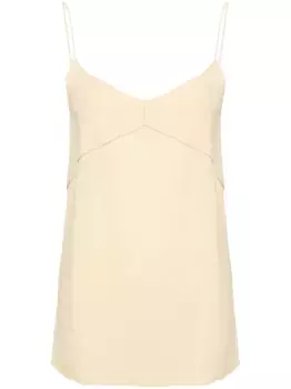 Креповый топ с бисером Fabiana Filippi, желтый