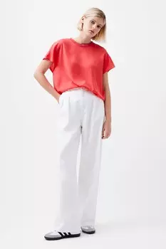 Креповый топ с круглым вырезом French Connection, красный