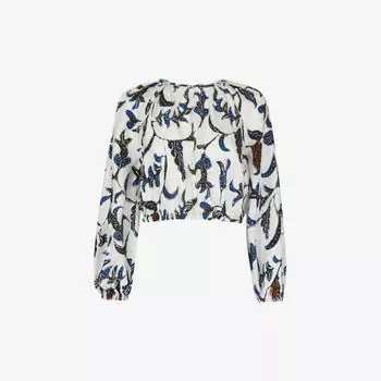 Креповый топ Subrina с графичным принтом Whistles, мультиколор