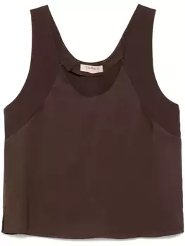 Креповый топ TWINSET, коричневый