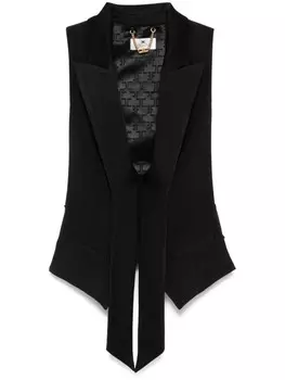 Креповый жилет Elisabetta Franchi, черный