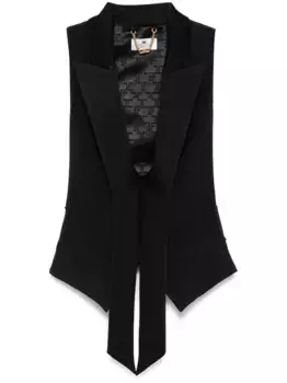 Креповый жилет Elisabetta Franchi, черный