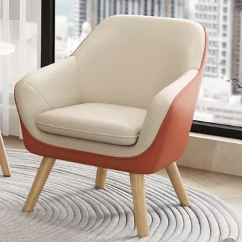 Кресло Yuan Siyi, бежевый/красный