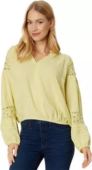 Крестьянская Блузка Крючком Lucky Brand, цвет Citron