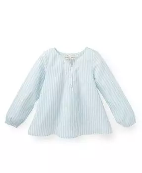 Крестьянский топ для девочек с вышивкой, для новорожденных Hope & Henry, синий