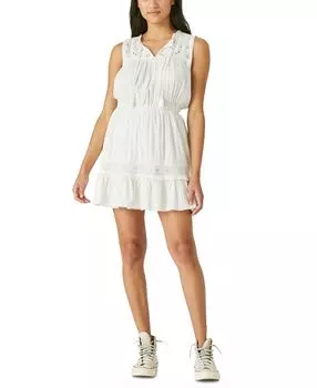 Крестьянское платье с кружевной отделкой Lucky Brand, белый