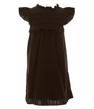 Крестьянское платье с оборками и рукавами GB для больших девочек 7–16 лет, черный