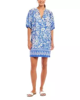 Крестьянское платье с принтом и пышными рукавами Karen Kane, мультиколор