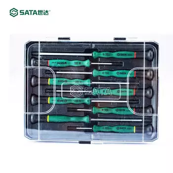 Крестообразная микроотвертка SATA, 9 предметов 09316, маленькая крестообразная отвертка в форме цветка