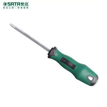 Крестообразная отвертка SATA с резиновой и пластиковой ручкой 1#*150 мм, инструмент для ремонта 63509 в наличии
