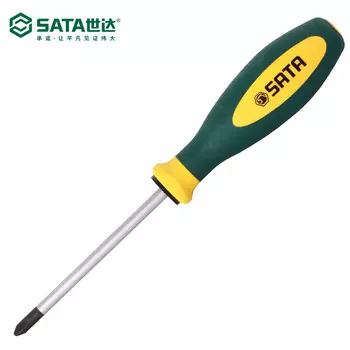 Крестообразная отвертка SATA Tools серии G с трехцветной ручкой #0x100MM 63609