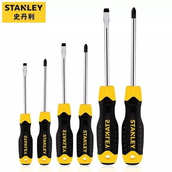 Крестообразная отвертка Stanley, 6 предметов, серия B с пластиковой ручкой * 1
