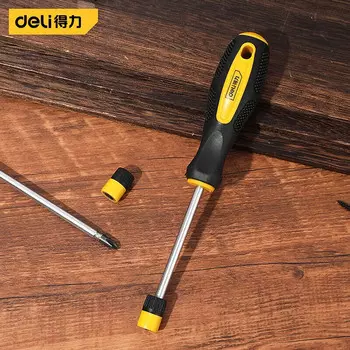 Крестовая отвертка Deli с магнитным кругом S26 * 125, отвертка DL656125