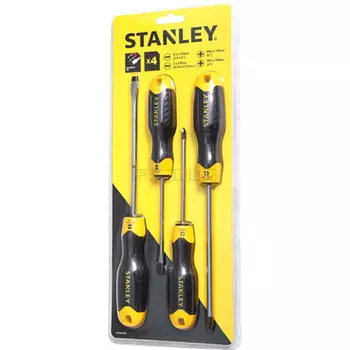 Крестовая отвертка Stanley, 4 предмета, серия B с пластиковой ручкой 66-671-23