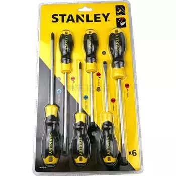 Крестовая отвертка Stanley, 6 предметов, серия B с пластиковой ручкой 66-672-23