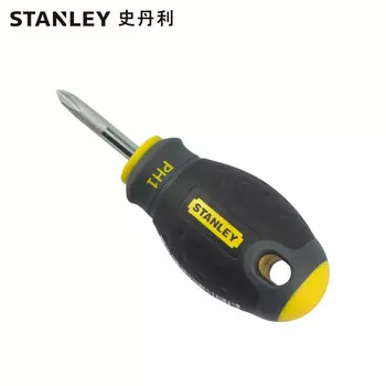 Крестовая отвертка Stanley с короткой трехцветной ручкой PH1x30 мм 65-406-14