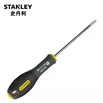 Крестовая отвертка STANLEY с трехцветной ручкой и параллельным шлицем плюс закаленная отвертка с плоским лезвием, импортная отвертка 65-207-14 в наличии