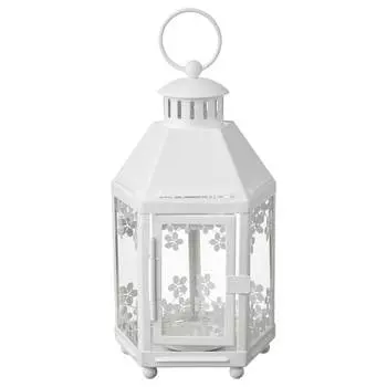 KRINGSYNT КРИНГСИНТ Фонарь д/греющей свечи,д/дома/улицы, белый, 21 см IKEA