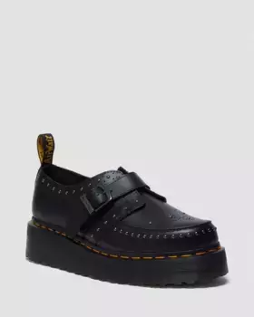 Криперы Dr. Martens Ramsey с четырьмя шипами и платформой, цвет Black — Smooth Leather