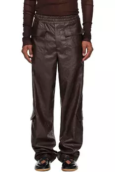 Криповые карго-штаны Dries Van Noten, цвет rust