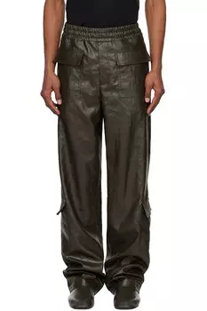 Криповые карго-штаны Dries Van Noten, хаки